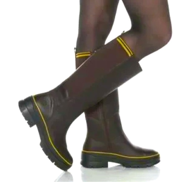 TIMBERLAND Malynn Waterproof Tall Boots Brown Full Grain Leather - Picture 2 of 16